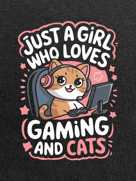 Gaming Computer Konsole Mädchen Katze
