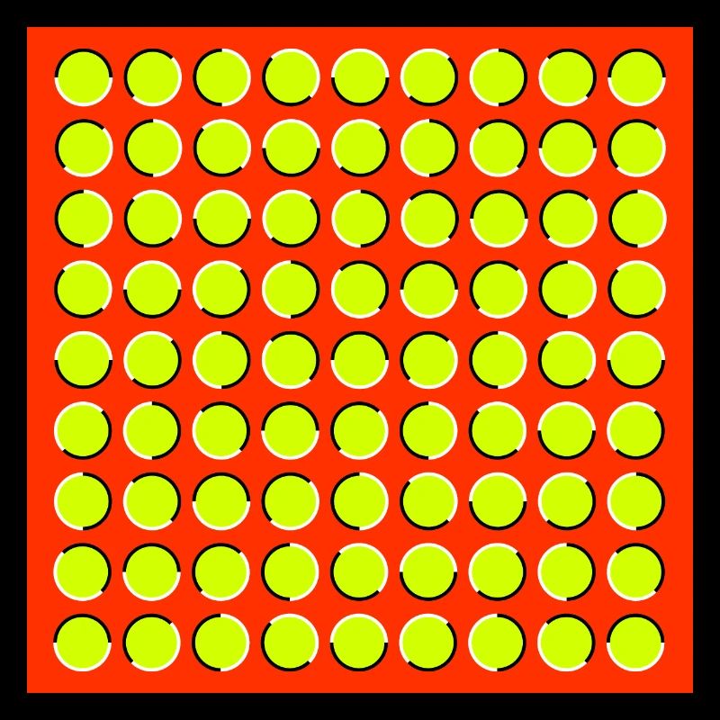optical illusion - moving circles