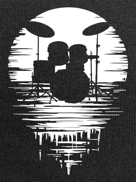 Drumset Silhouette Schlagzeug mit Spiegelung