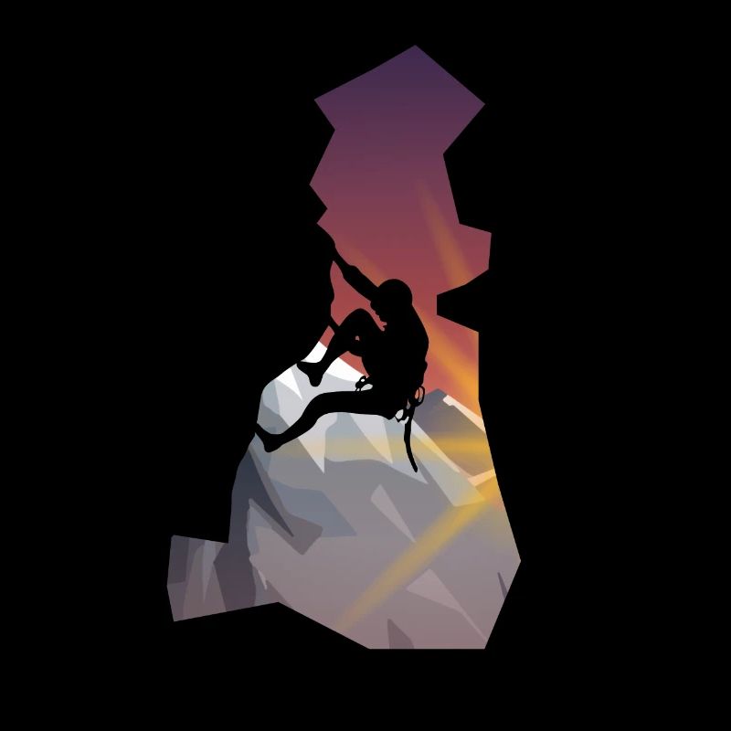 Klettern - Mann Silhouette