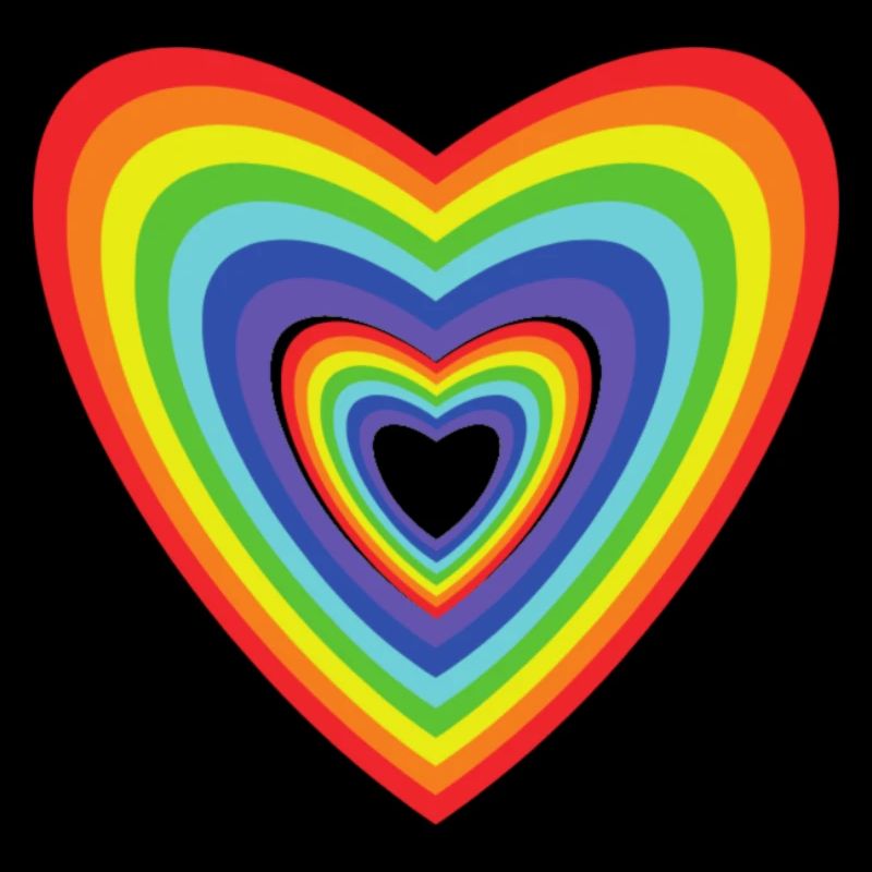 Rainbow Rainbow Retro Gift Heart