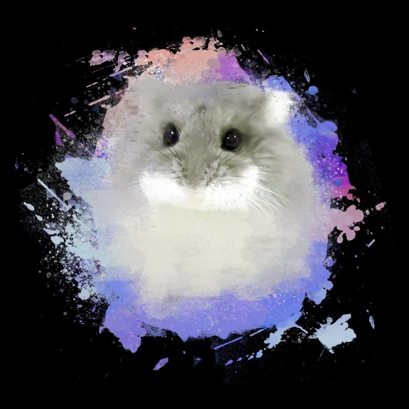 dwarf hamster,hamster,colorful,graffiti,painting