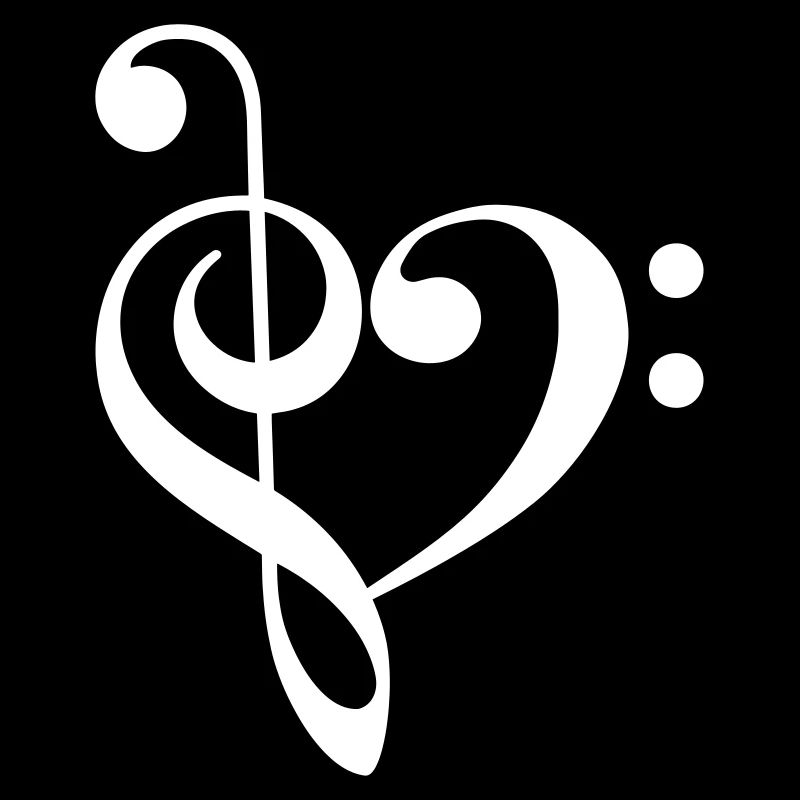 Amour de note de musique blanc