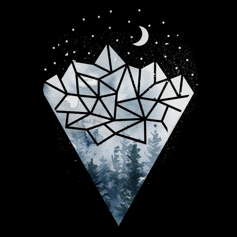 Geometrie Berge Polygon Wald