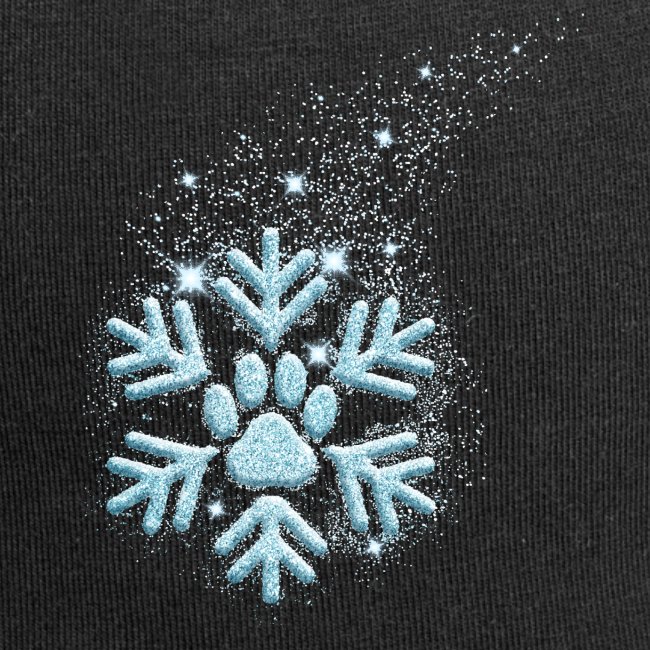 Vorschau: dog paw snowflake - Jersey-Beanie