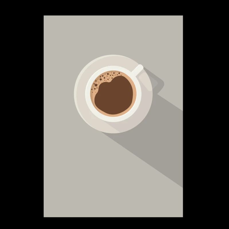 flat illustrated cup coffee gift modern