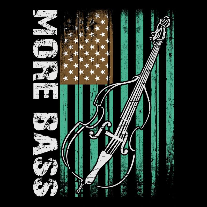 Plus de contrebasse basse avec drapeau américain