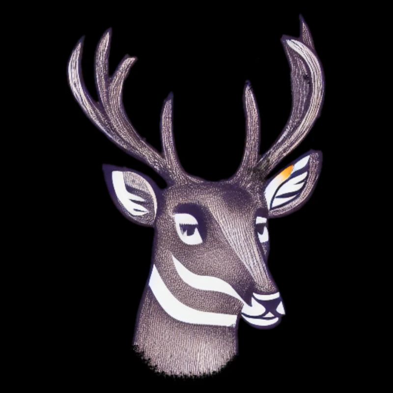 Hirschkopf im Herbst Hirsch Geweih Bock Reh Kitz 7