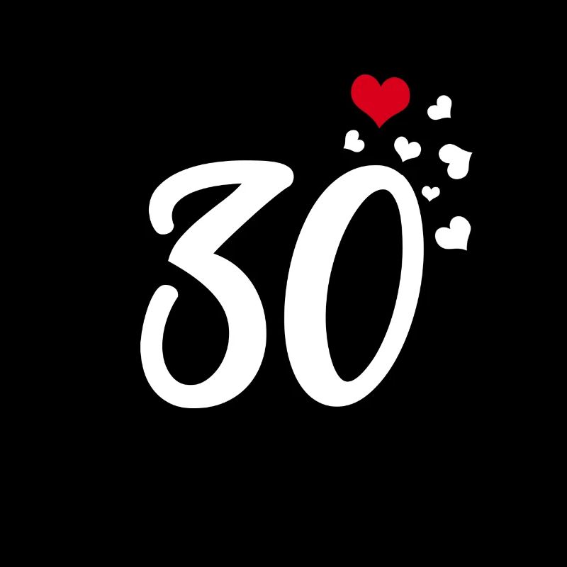 30 Herzen 30. Geburtstag Jubiläum