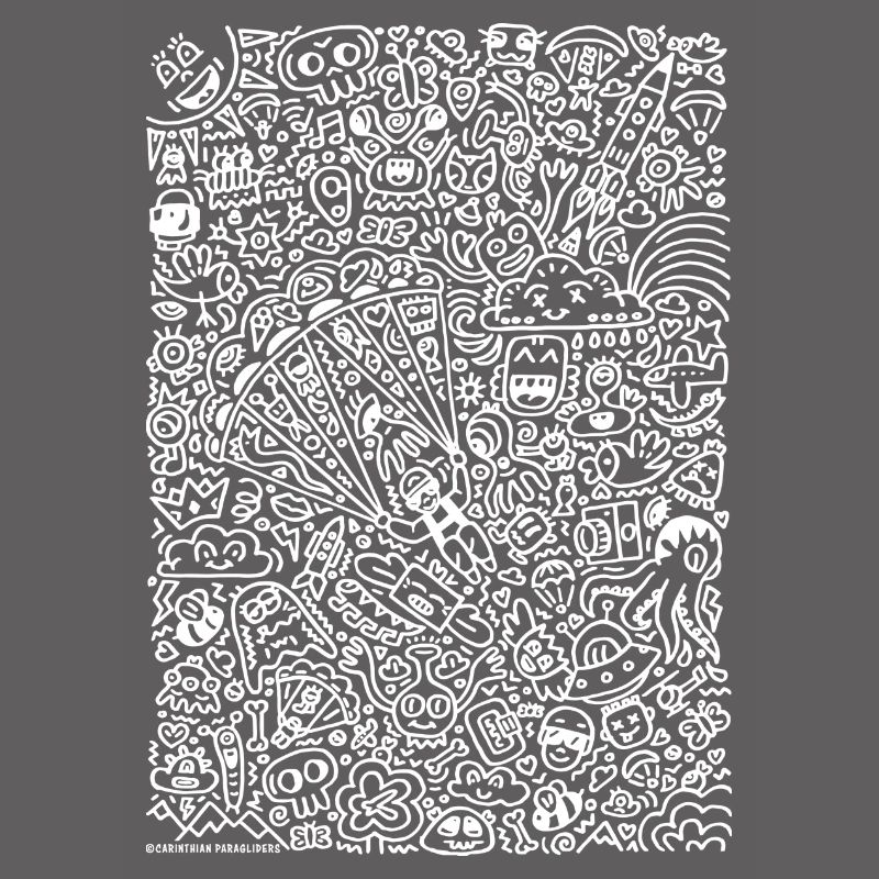 Doodle Paragliders white