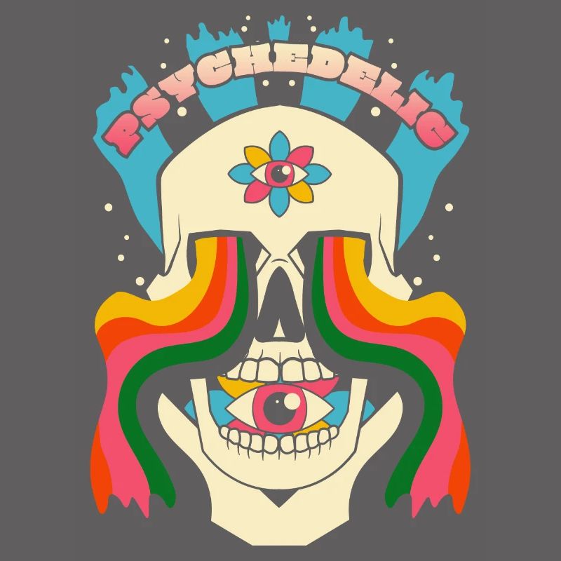 Psychedelic Skull Psychedelic Graphic
