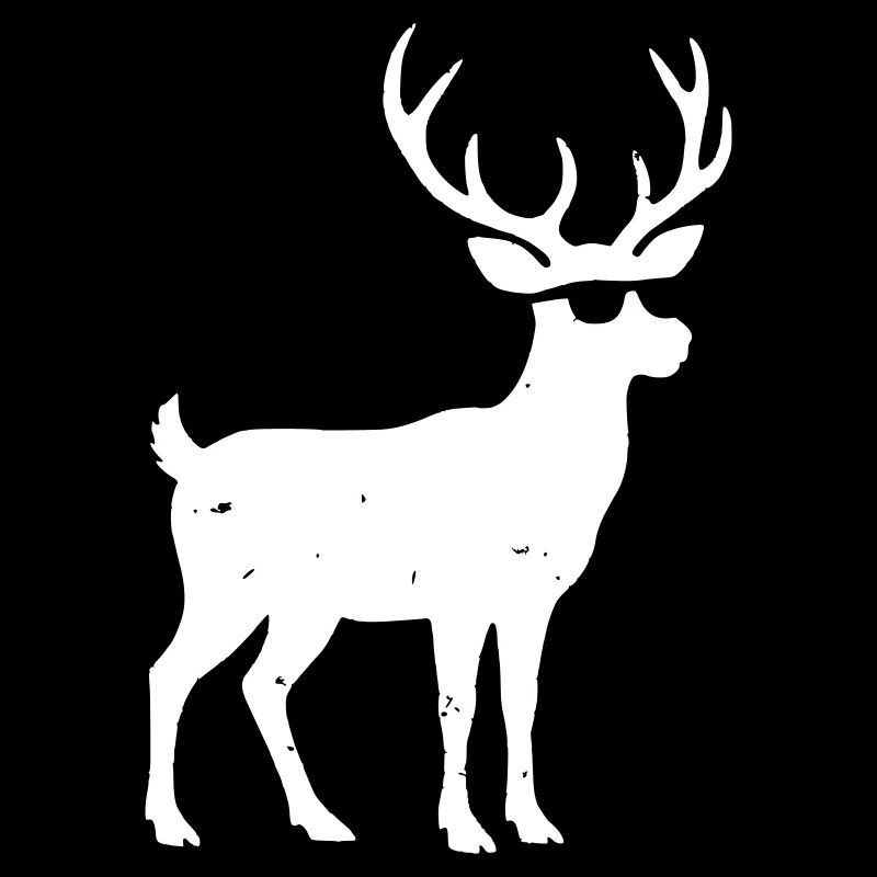 Cool Reindeer Sunglasses Grunge Vector