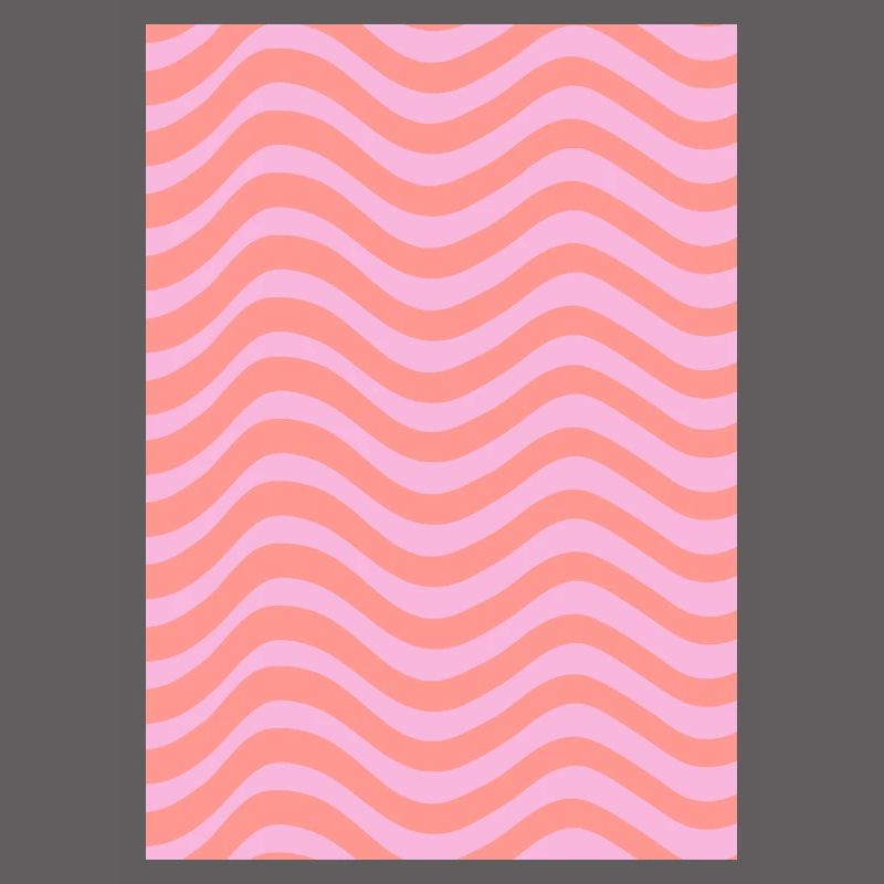 Stripe Wave Pattern - Pink Customizable