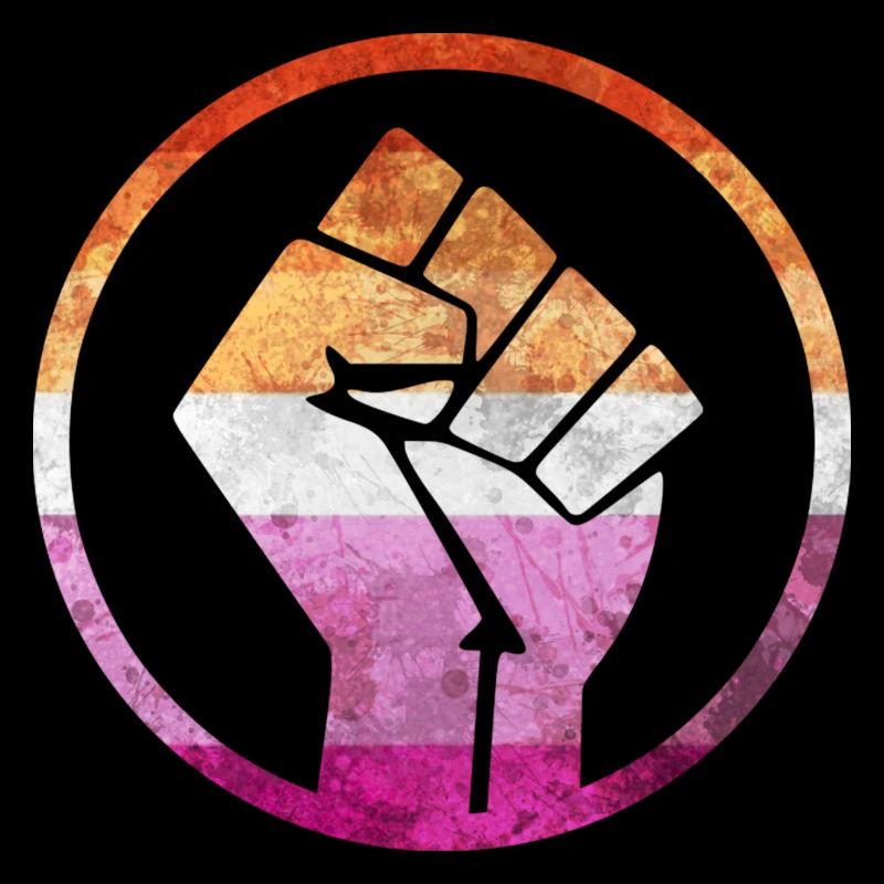 Fist Flag out Lesbian