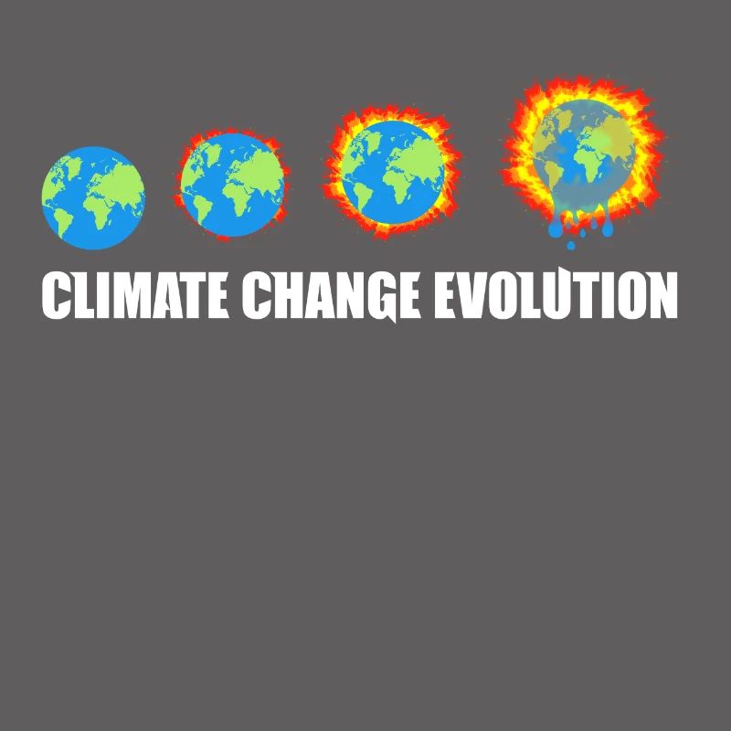 Climate Change Evolution Funny Awareness T-Shirt