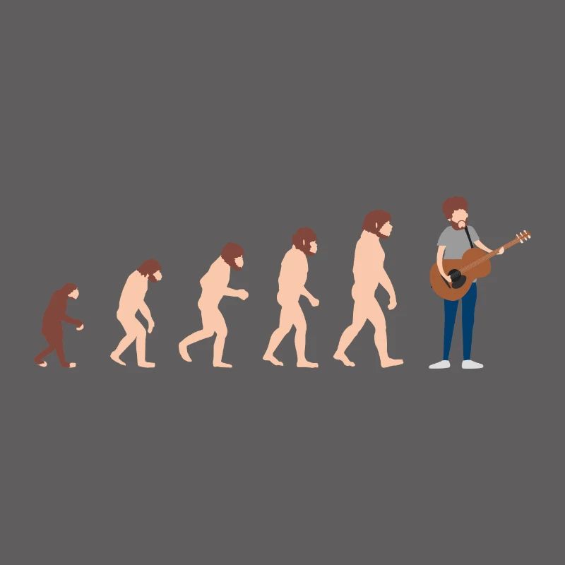 Evolution guitarist Funny gift idea