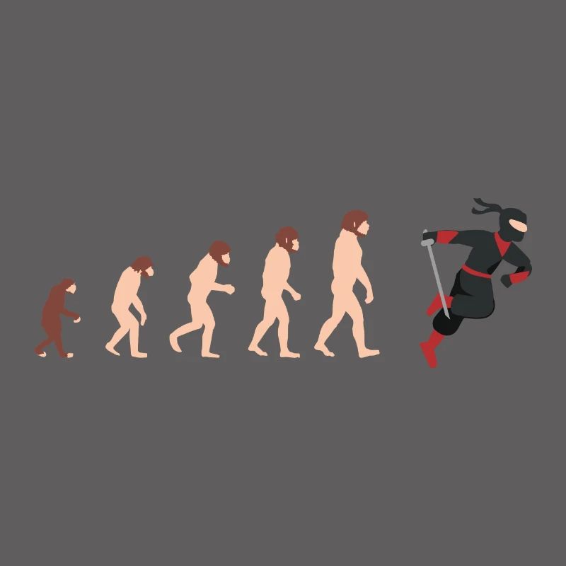 Idée de cadeau drôle de fan d'évolution humaine Ninja