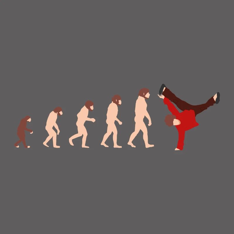 Evolution Breakdance Lustige Geschenkidee