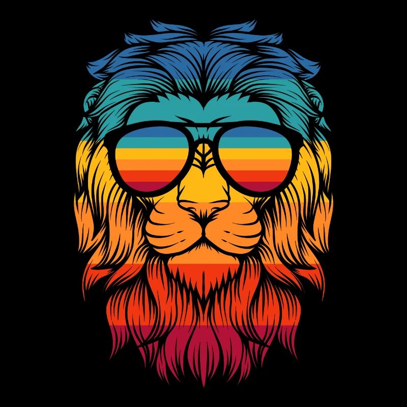 Löwe mit Brille