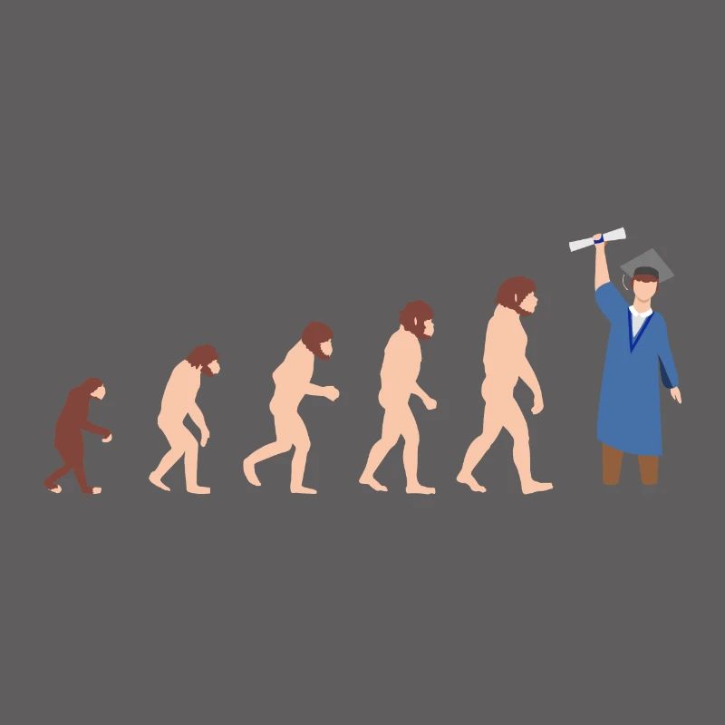 Evolution Abschluss Absolventen Bachelor Geschenk