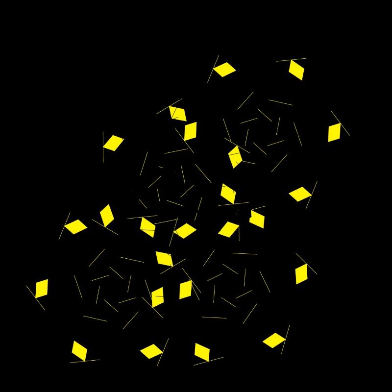 Abstract rhombus pattern black & yellow