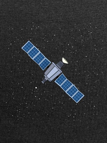 Schwebender Satellit