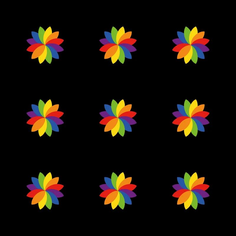 Helles Regenbogenblumenmuster