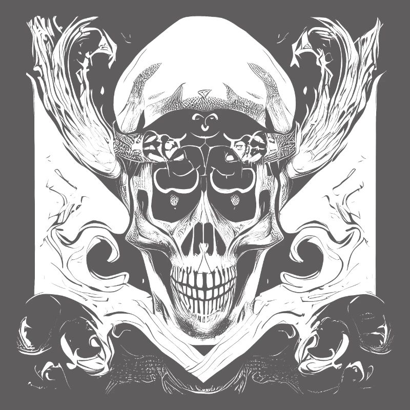 Halloween- oder Horror- Totenschädel mit Ornamente