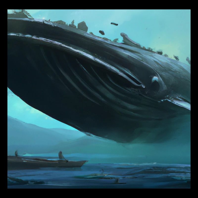 Wal schwebt am Himmel