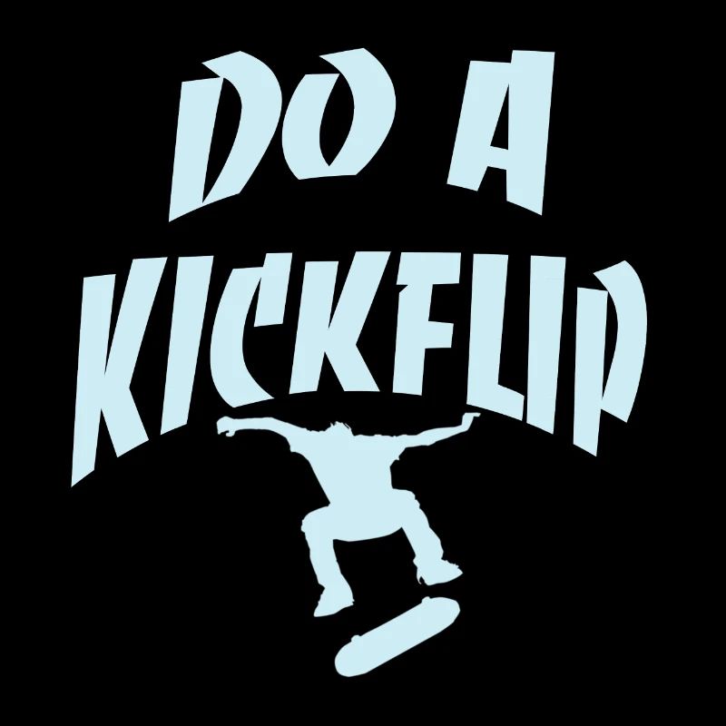 Machen Sie einen Kickflip Blue