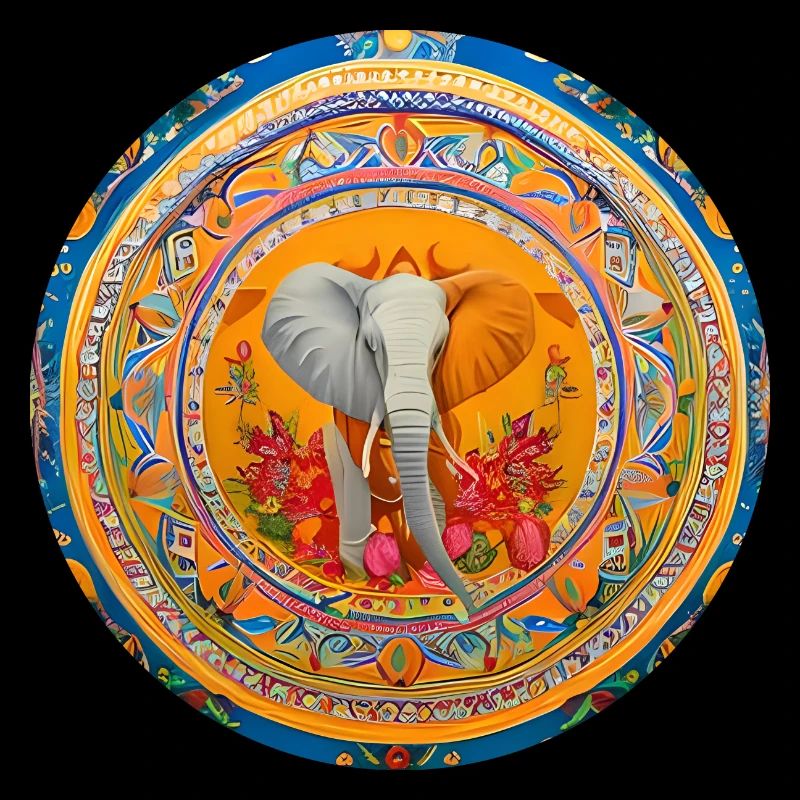 Elephant Boho Design in Digital Art