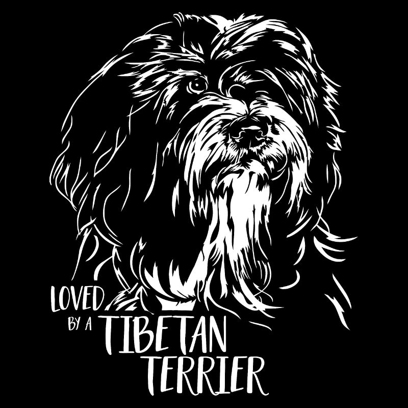 Loved by a Tibetan Terrier Spruch Hunde Wilsigns