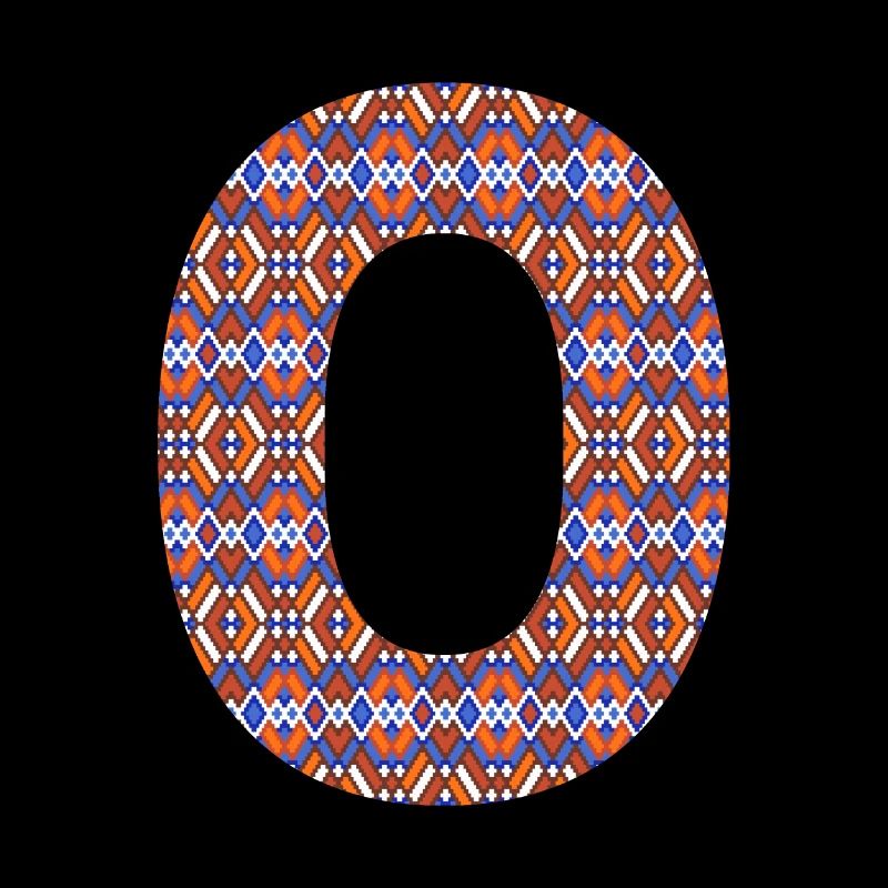 Monogram Letter O- geometric pattern