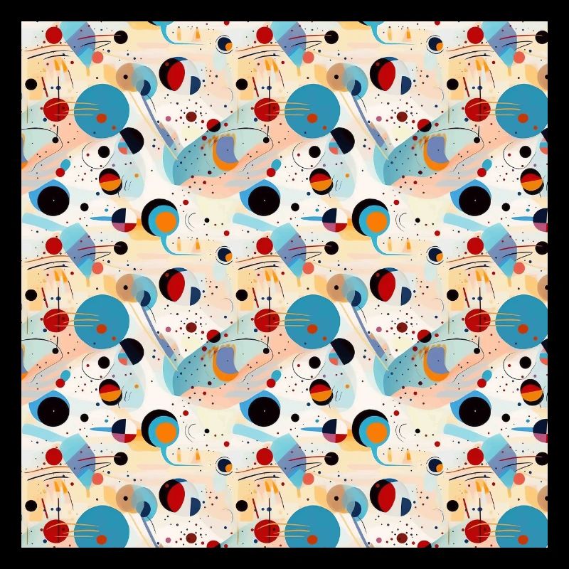 Abstract Seamless Pattern Shapes Lines Modern Art