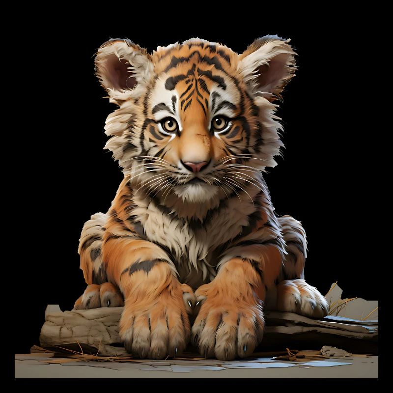 Junger Tiger auf der Lauer