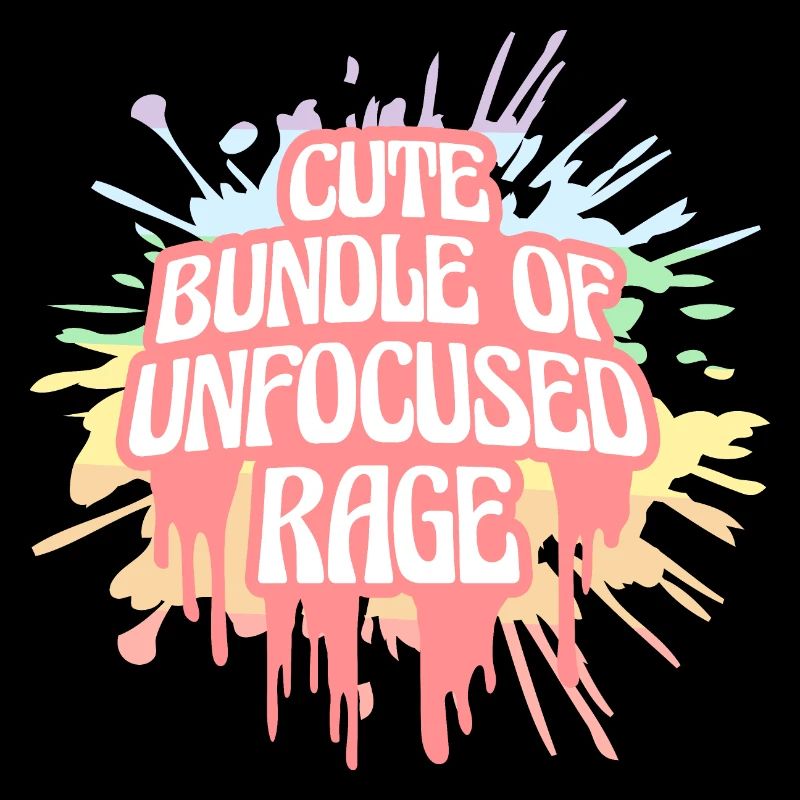 Funny Cute Bundle Of Unfocused Rage Rainbow Goth