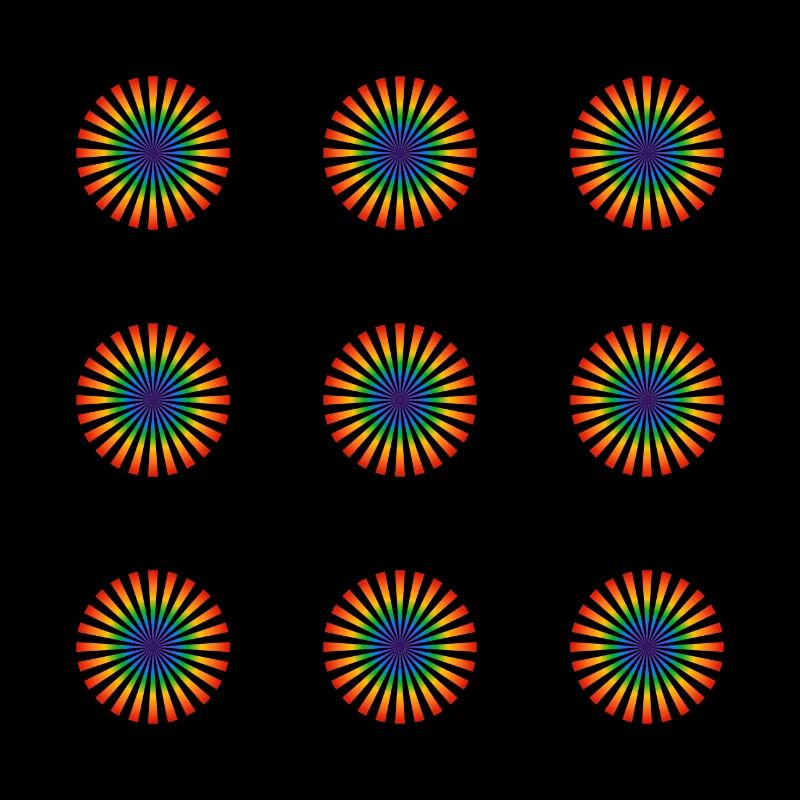 Fleurs arc-en-ciel