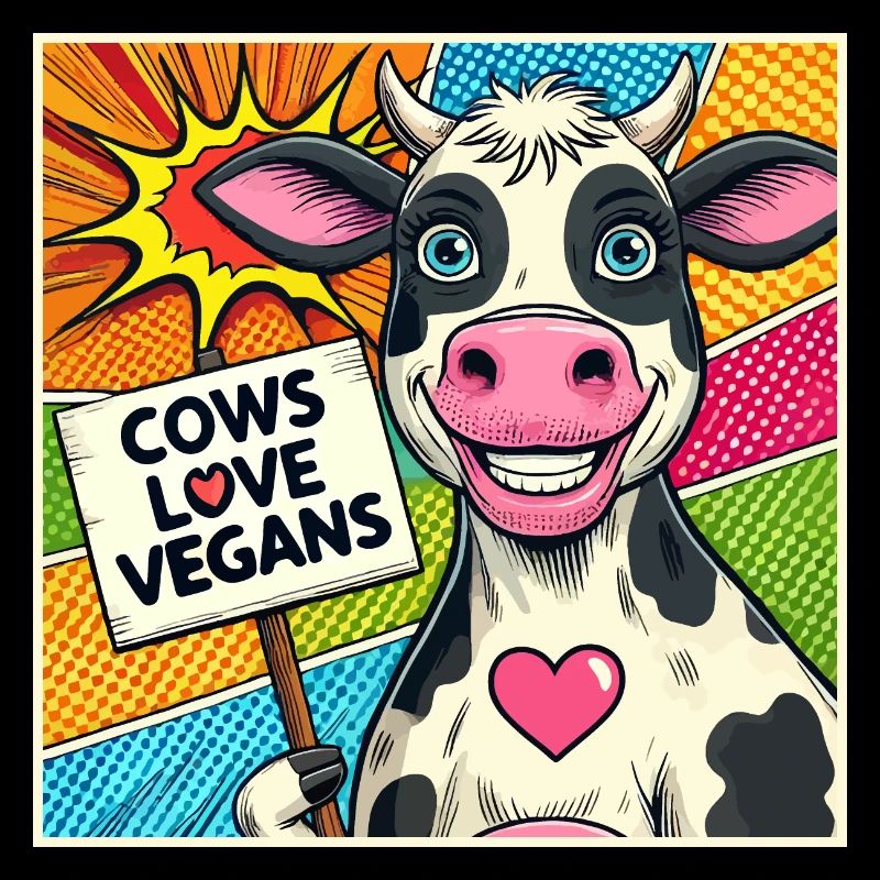 Cows Love Vegans Popart