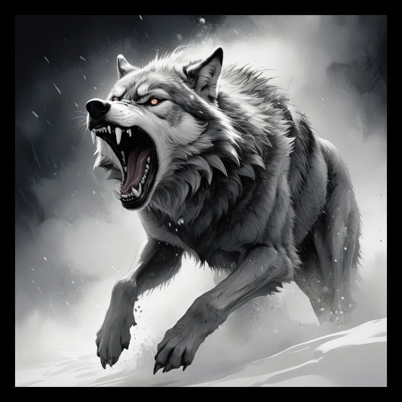 Wolf Animal Vector Nature Illustration Design Wild