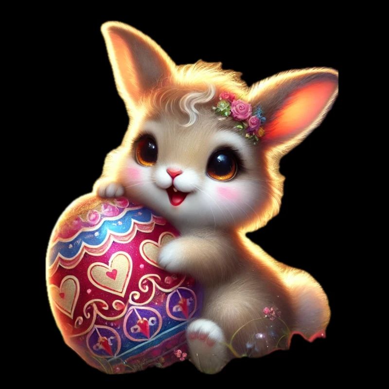 Easter bunny with egg