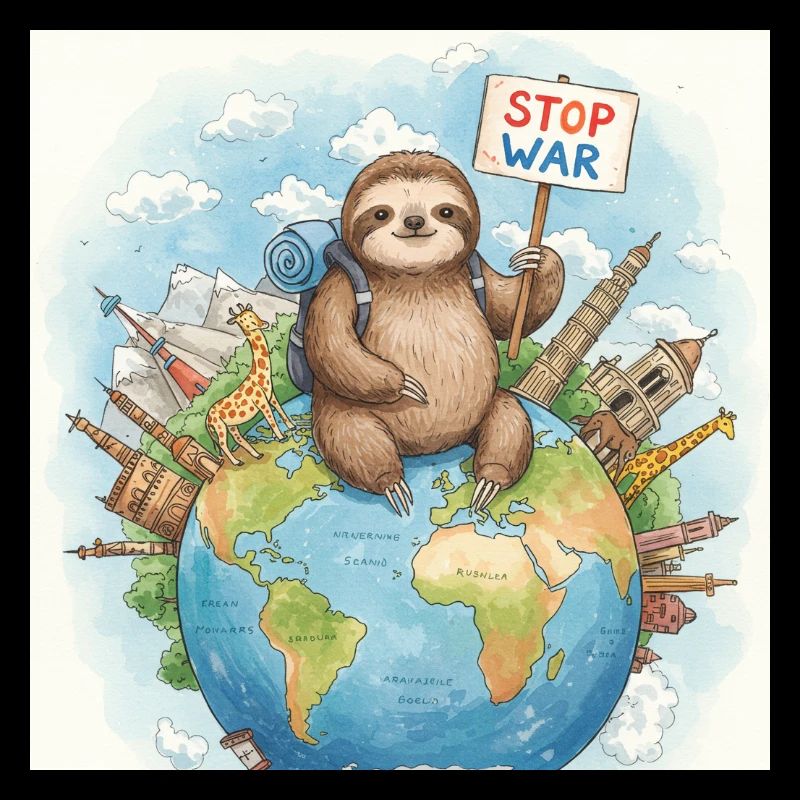 Sloth Wanderer Stop War