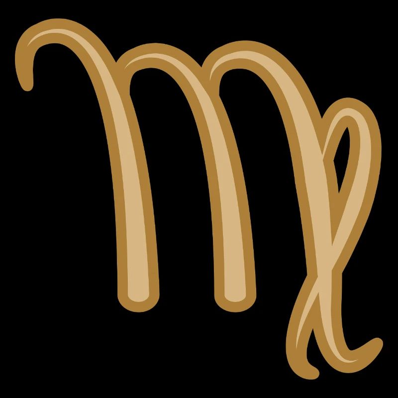 Symbole du zodiaque Vierge Deux Tons Doré
