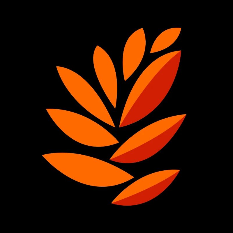 dessin de feuilles oranges