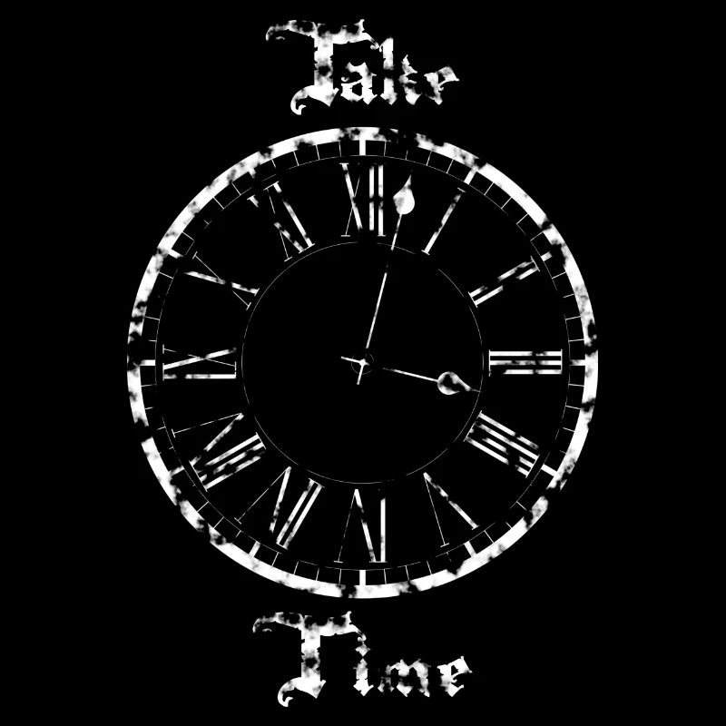 Take Time 5 Uhr Clock weiss