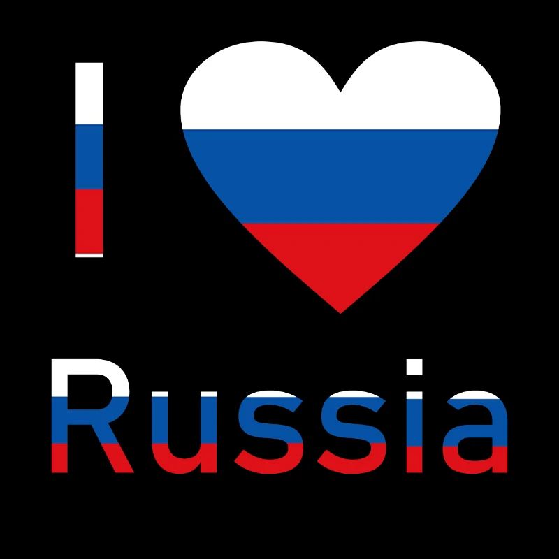 J'aime la Russie aux couleurs du drapeau!