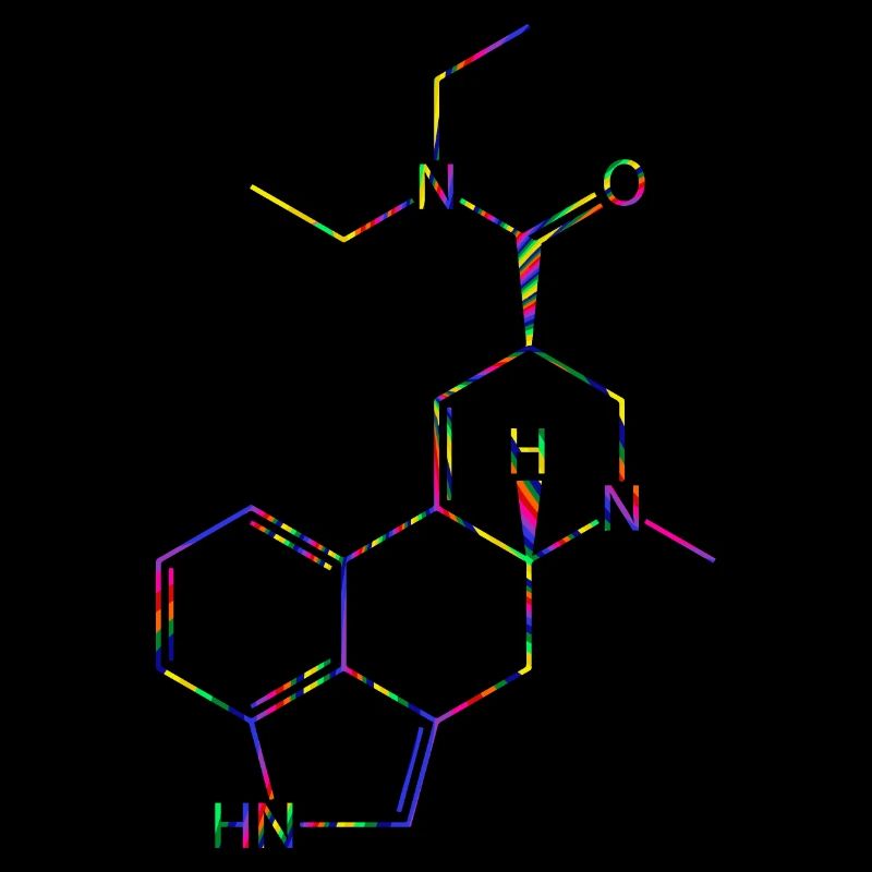 LSD Molecule Lysergic Acid Diethylamide Structural Formula