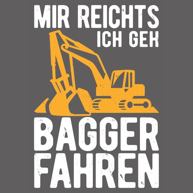 Baggerführer Bagger fahren Männer Baggerfahrer Spr