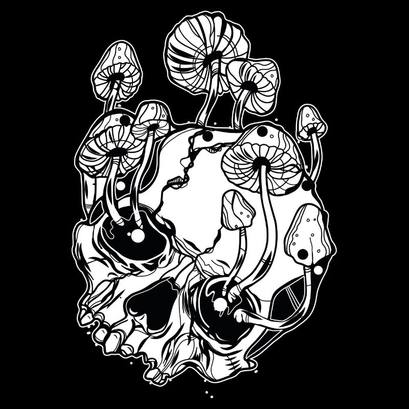 Magic Mushrooms // Skulls // Illustration