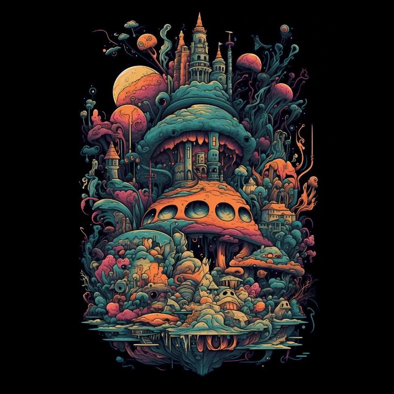 Trippy Explosion - Psychedelisches Motiv