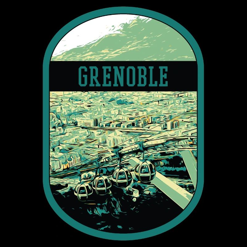 Panorama Grenoble: Einzelsicht-Seilbahn